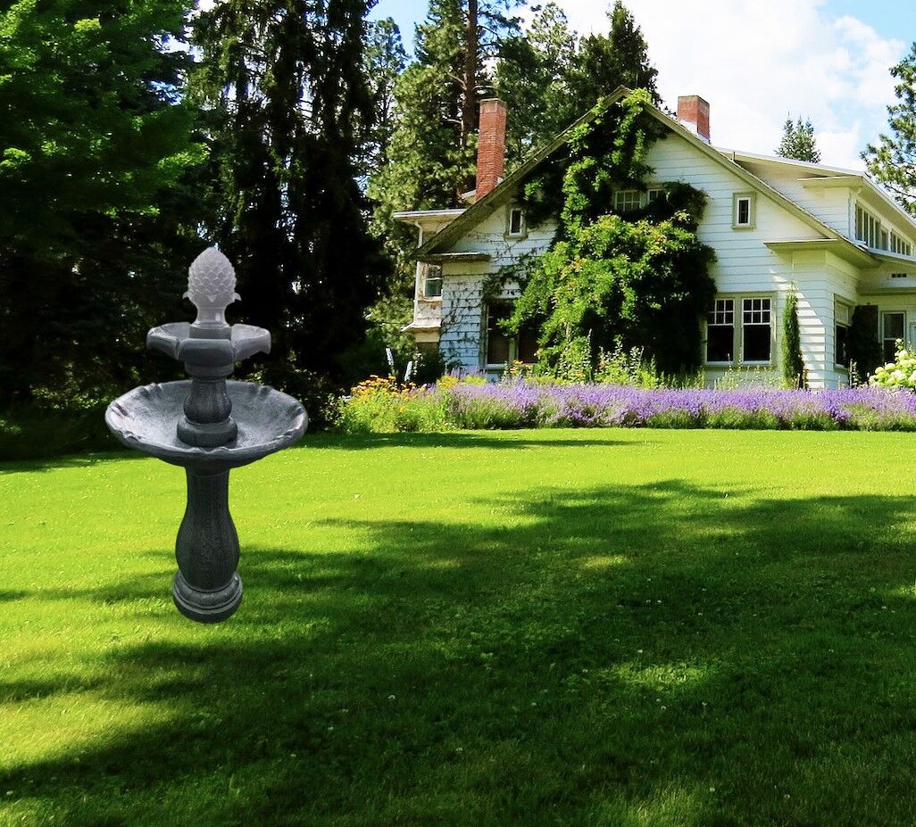 Bird Bath 3 Tier Solar Water Feature Black F921B1 - Image 11