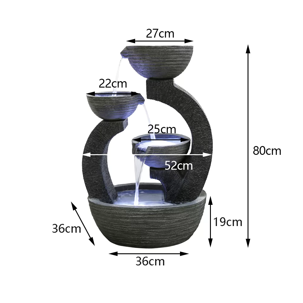 Triple Plates Water Feature Water Fountain DW197069 - Image 10