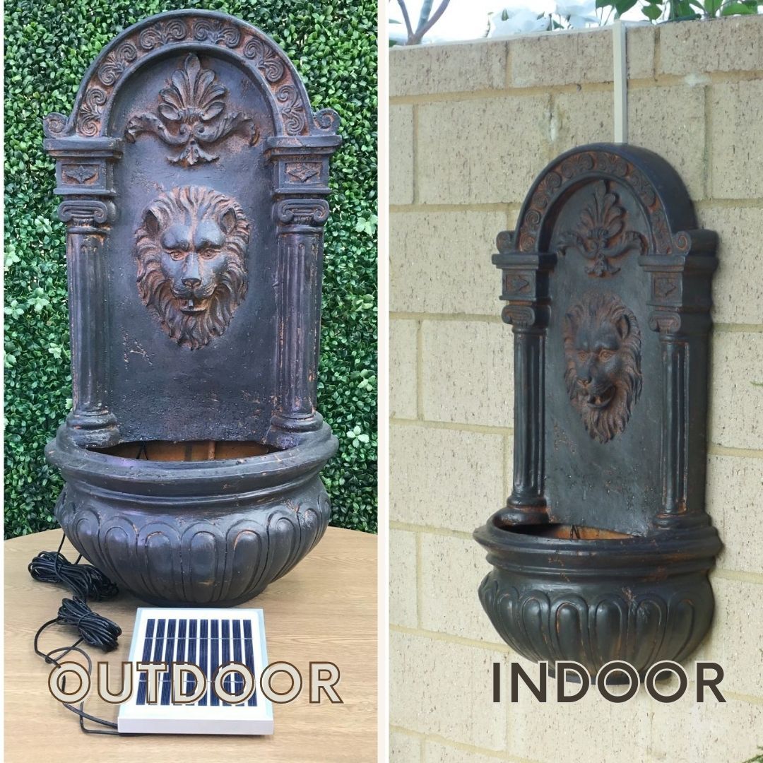 Lions Head Solar Water Feature Water Fountain F811A2 - Image 2