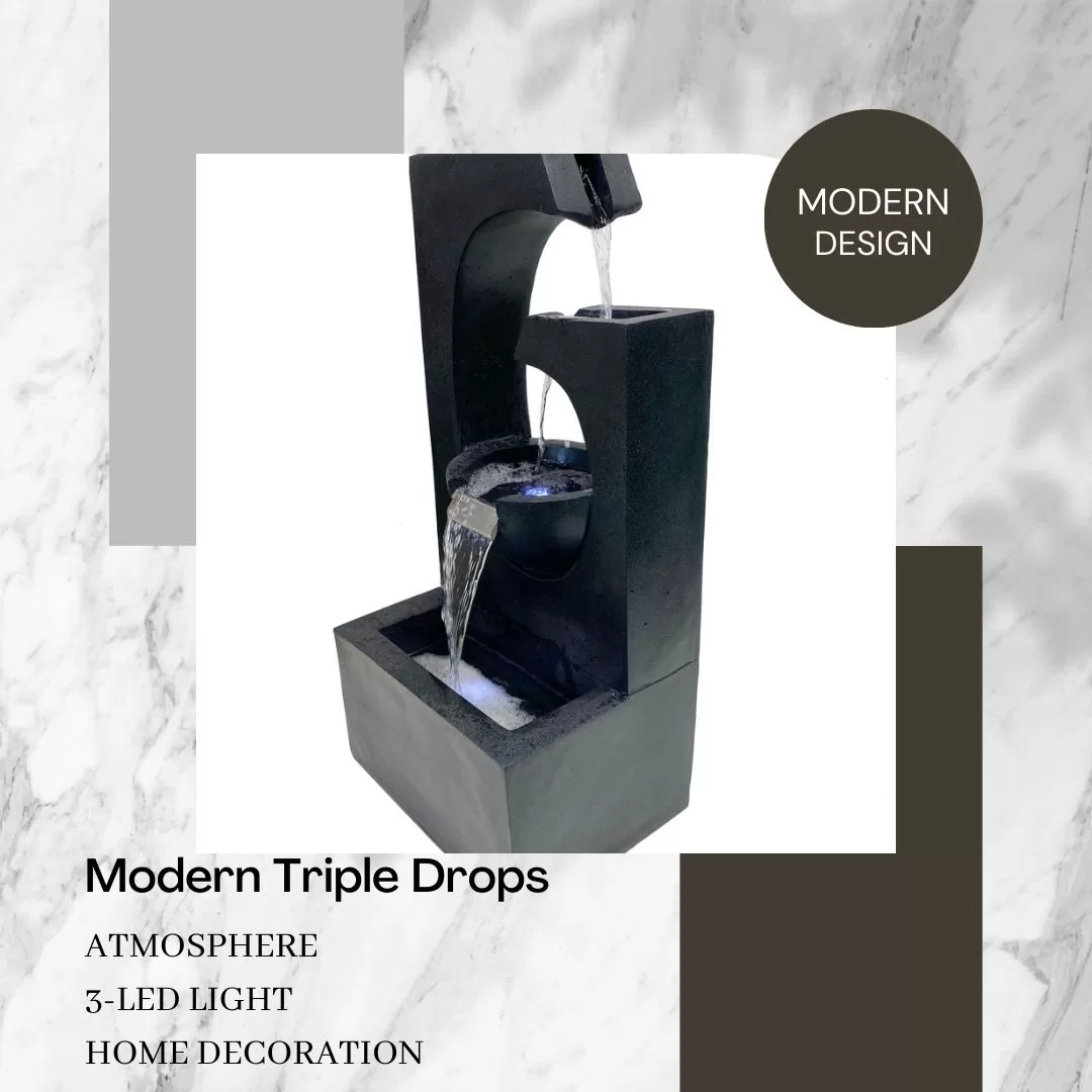 Triple Drops Water Feature Water Fountain DW197004 - Image 3