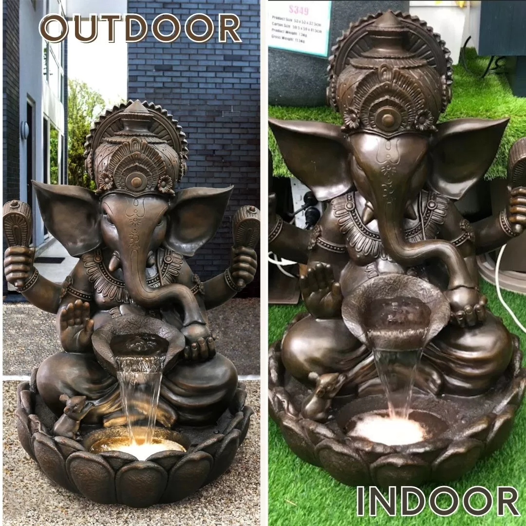 Ganesh Elephant God Ganesha Water Fountain Feature DW196042 - Image 6