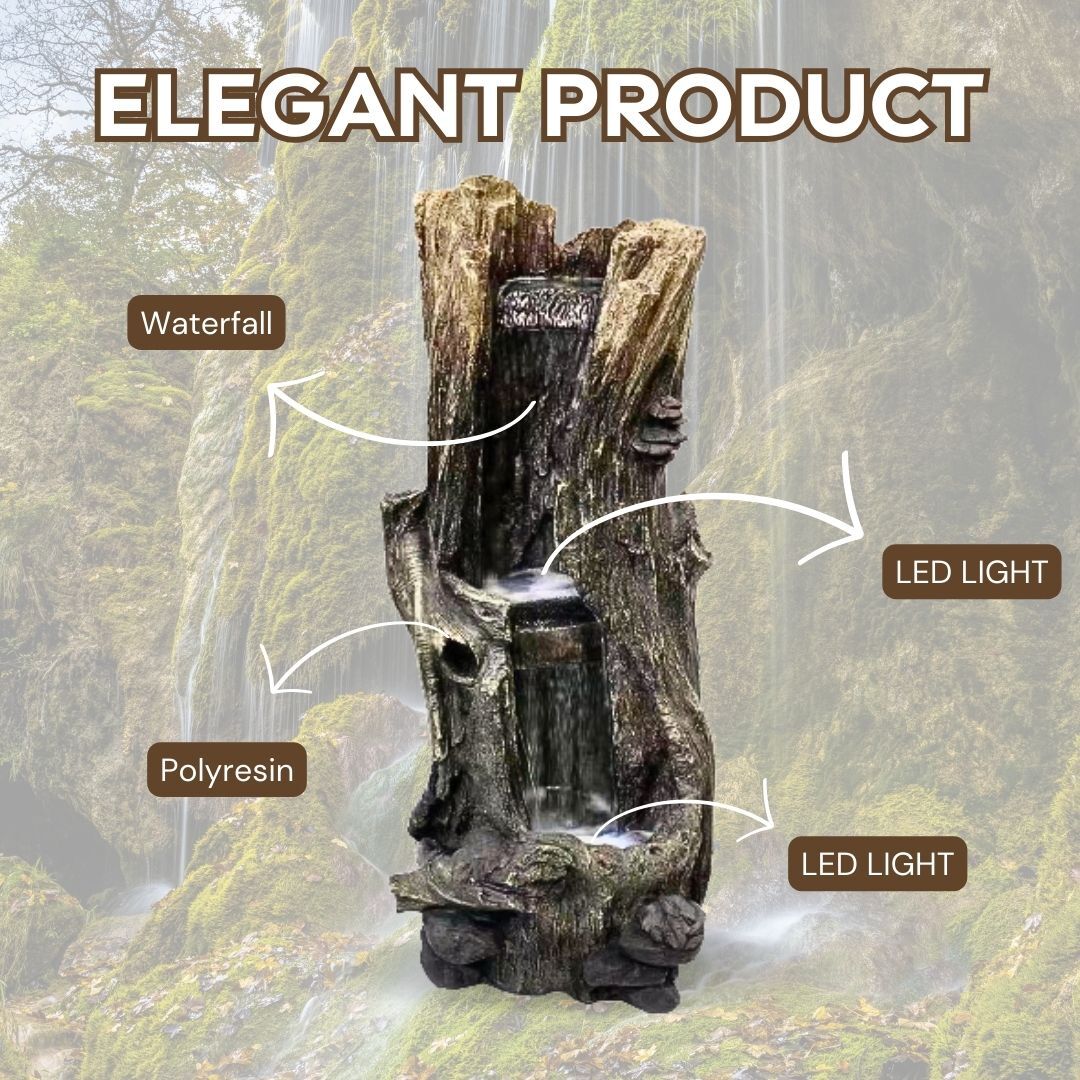 Tree Trunk Log Water Fountain Water Feature DW96030 - Image 19
