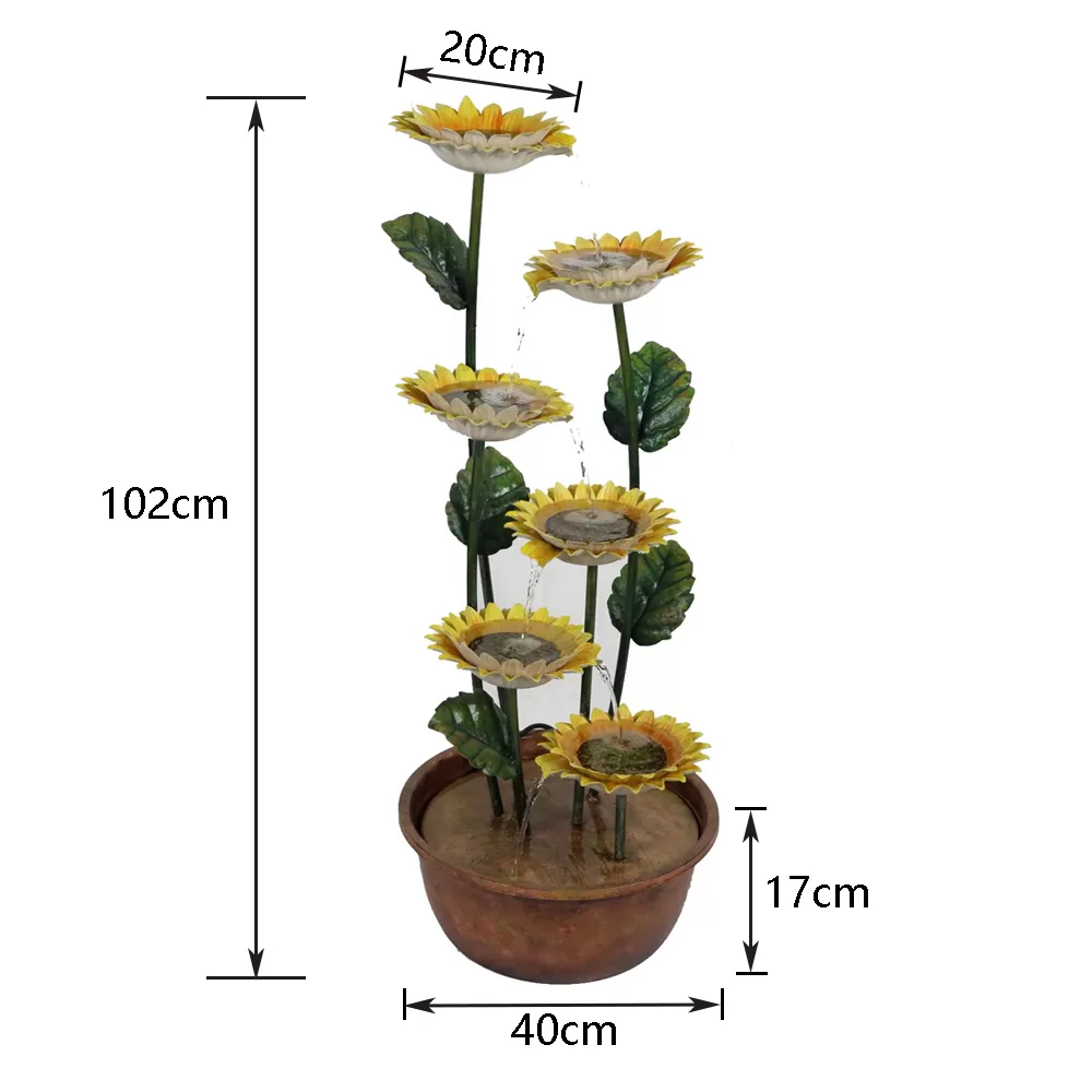Sunflower Water Feature Water Fountain MCLST481 - Image 10