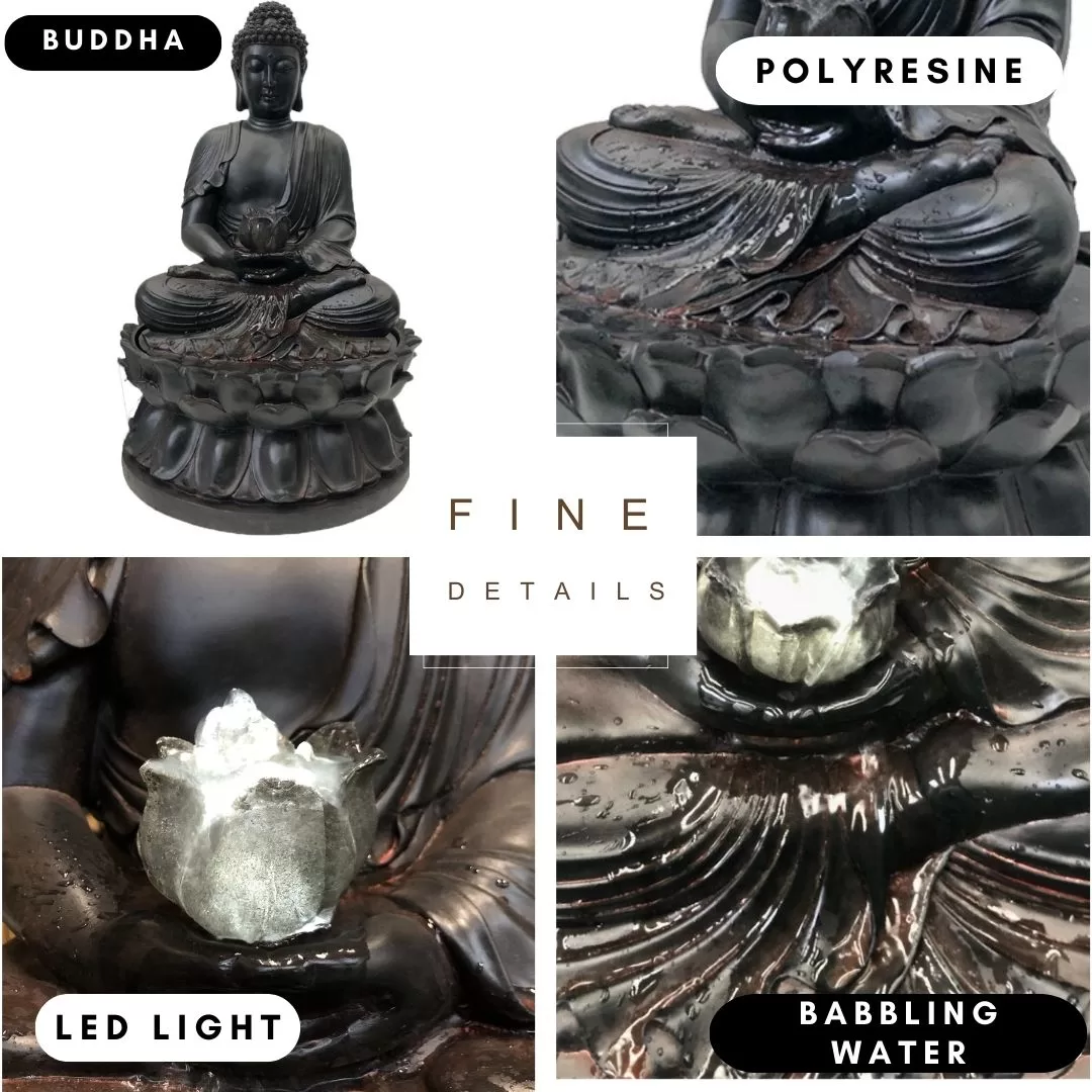 Solar Buddha Water Feature Water Fountain F821A1 - Image 3
