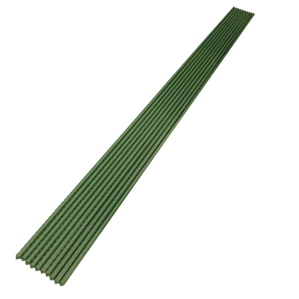 10pcs 1200mm x 11mm Green Garden Stakes PVC Coated Plant Supports Climbers