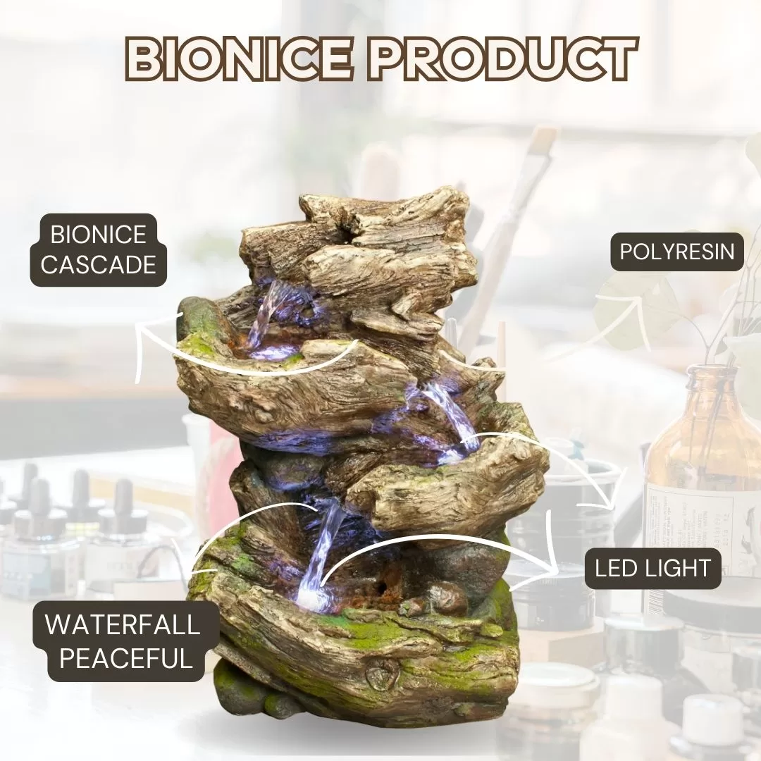 Table Top Cascade Water Feature Water Fountain DW22113-1PC - Image 2