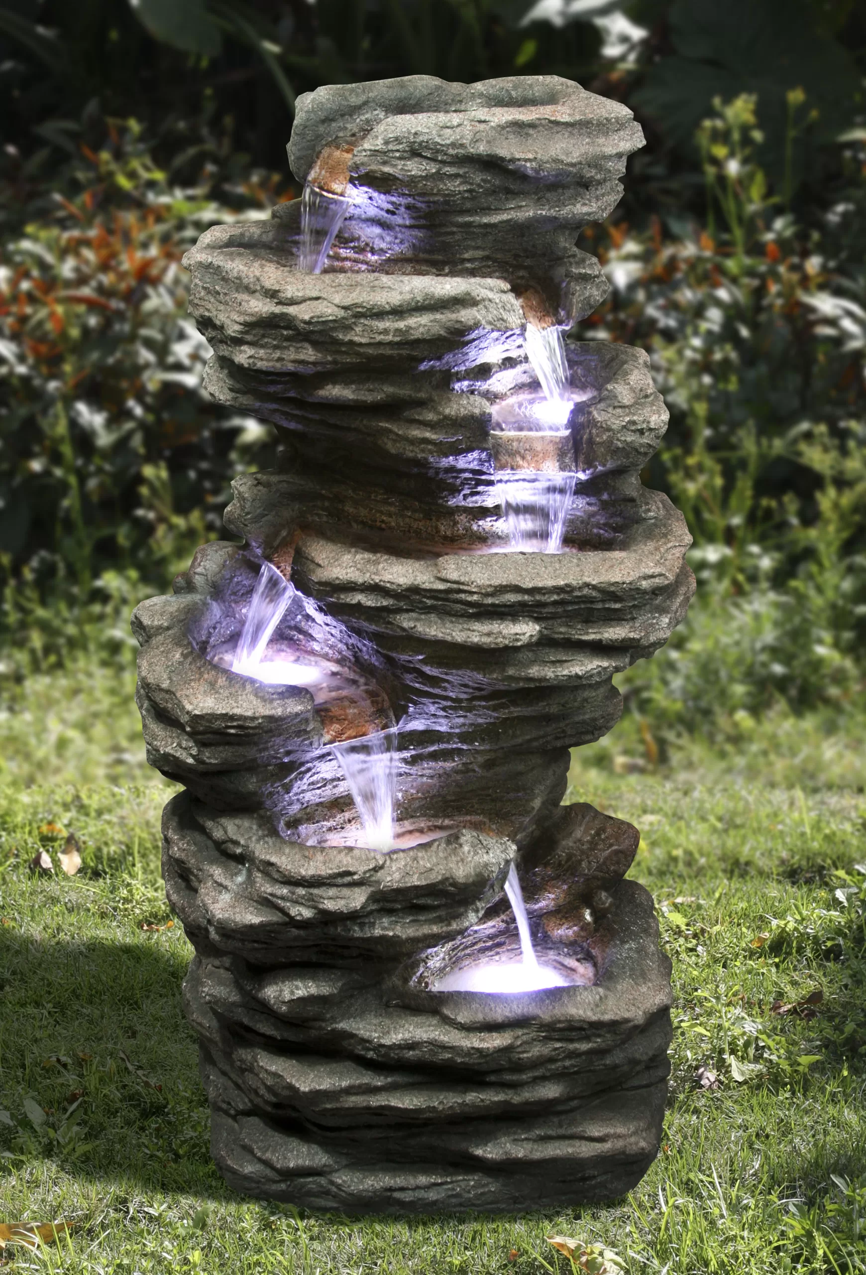 6-Tier Rock Water Feature Water Fountain DW46038 - Image 7