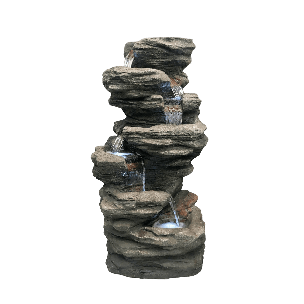 6-Tier Rock Water Feature Water Fountain DW46038 - Image 8