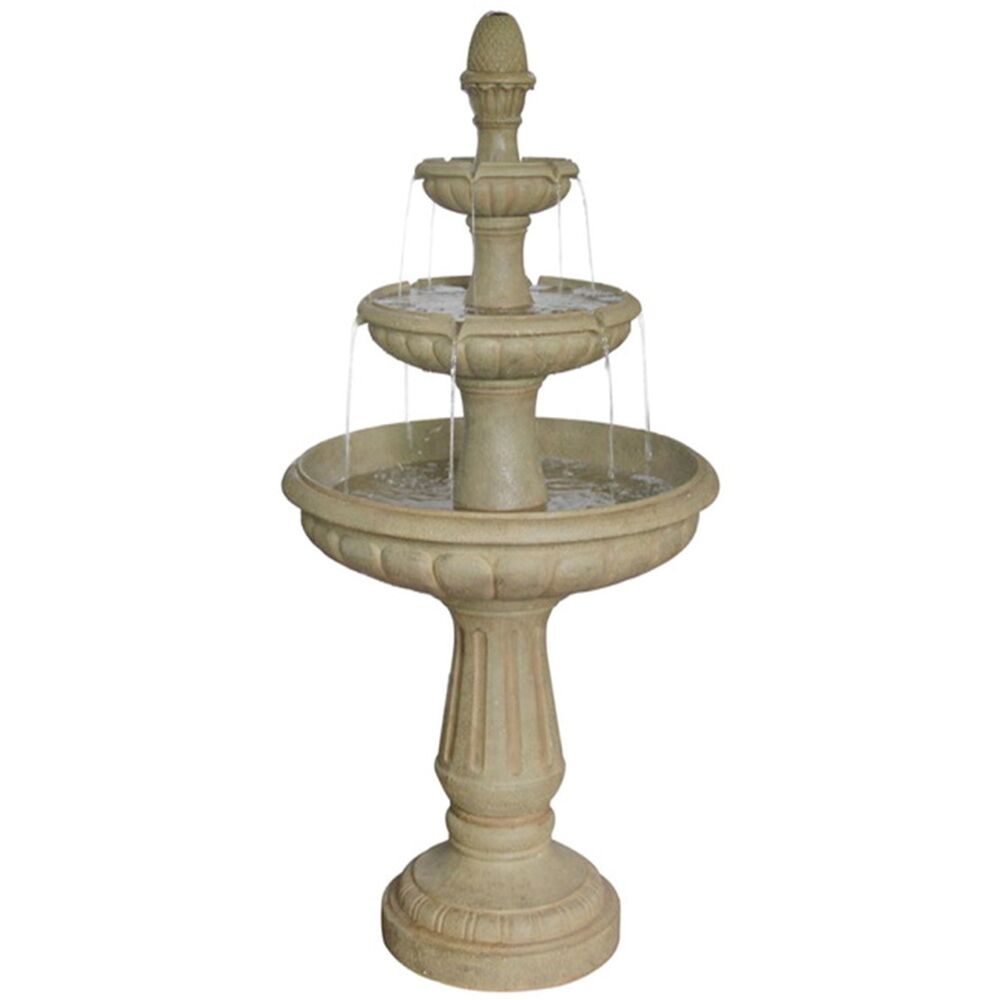Classic 3-Tier Bird Bath Water Fountain Water Feature MZ13017GA