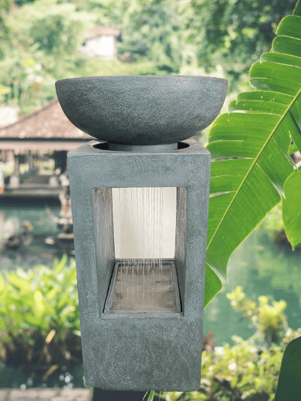Bowl and Shower Pillar Water Fountain Water Feature MZ15412GA