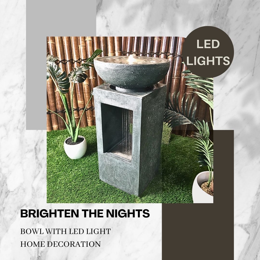 Bowl and Shower Pillar Water Fountain Water Feature MZ15412GA - Image 3