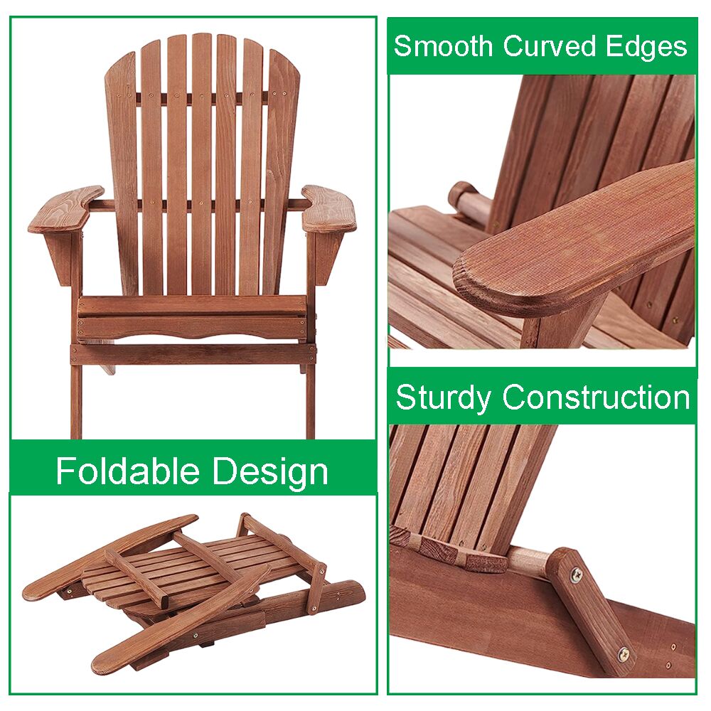 Adirondack Folding Chair - Brown - Image 5