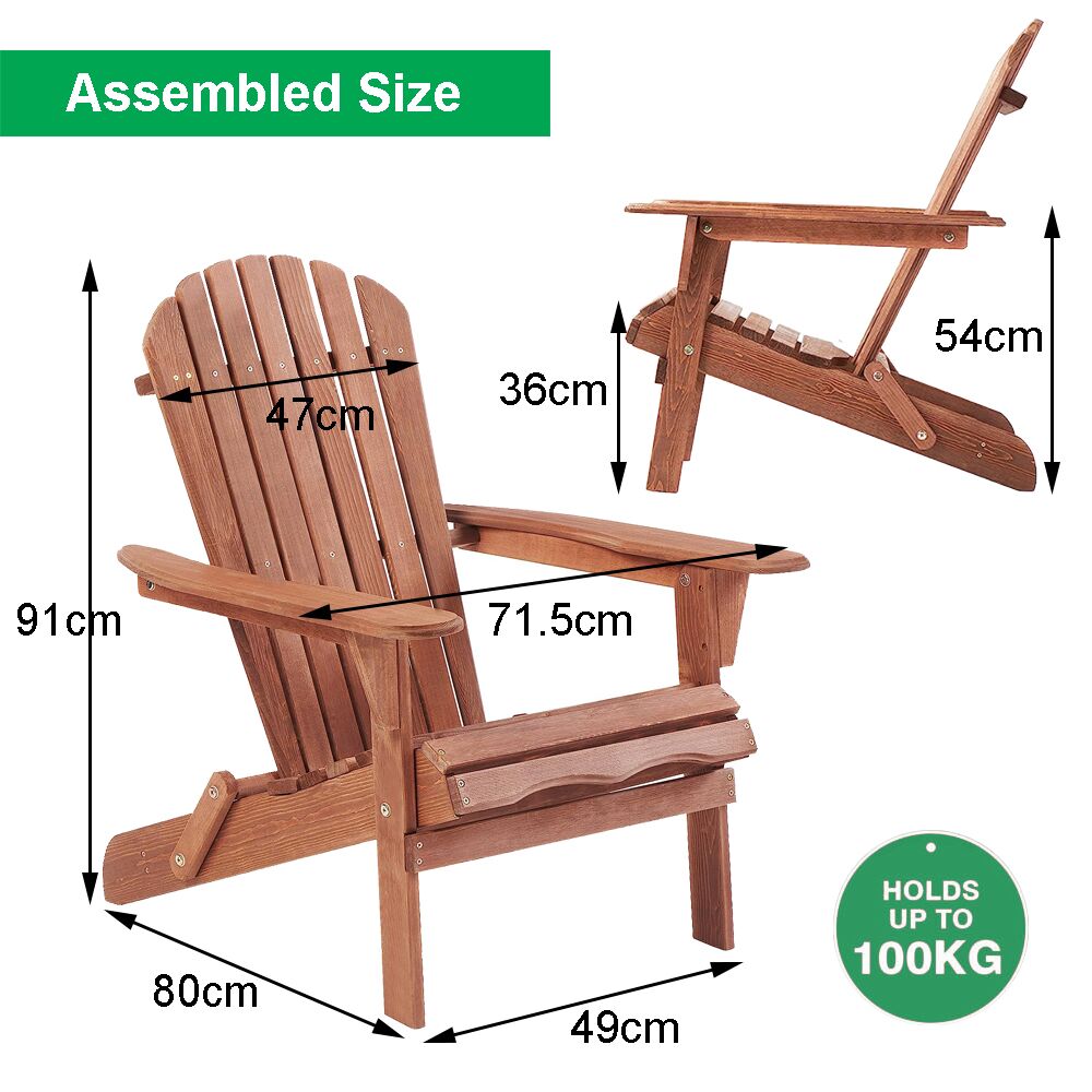 Adirondack Folding Chair - Brown - Image 6