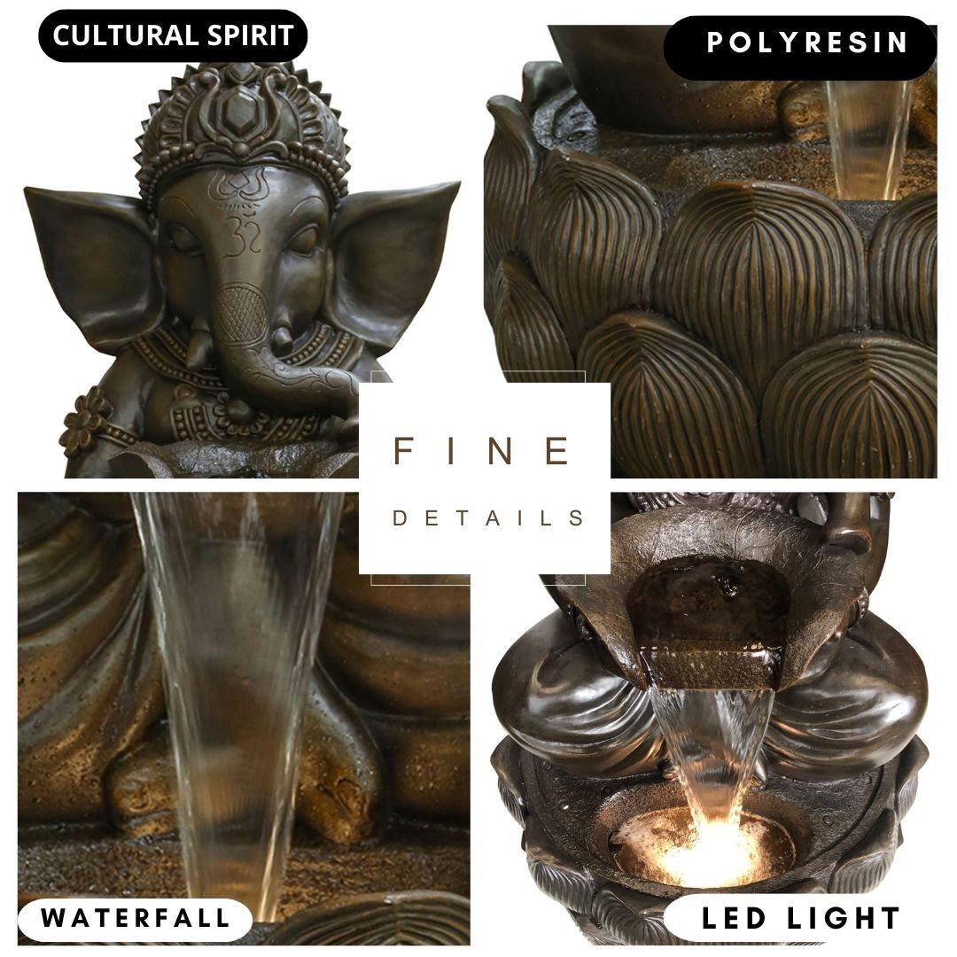 Large Ganesh Elephant God Water Feature Fountain DW208095 - Image 4