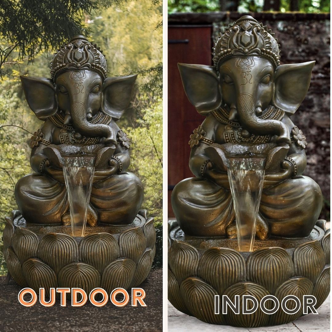 Large Ganesh Elephant God Water Feature Fountain DW208095 - Image 3