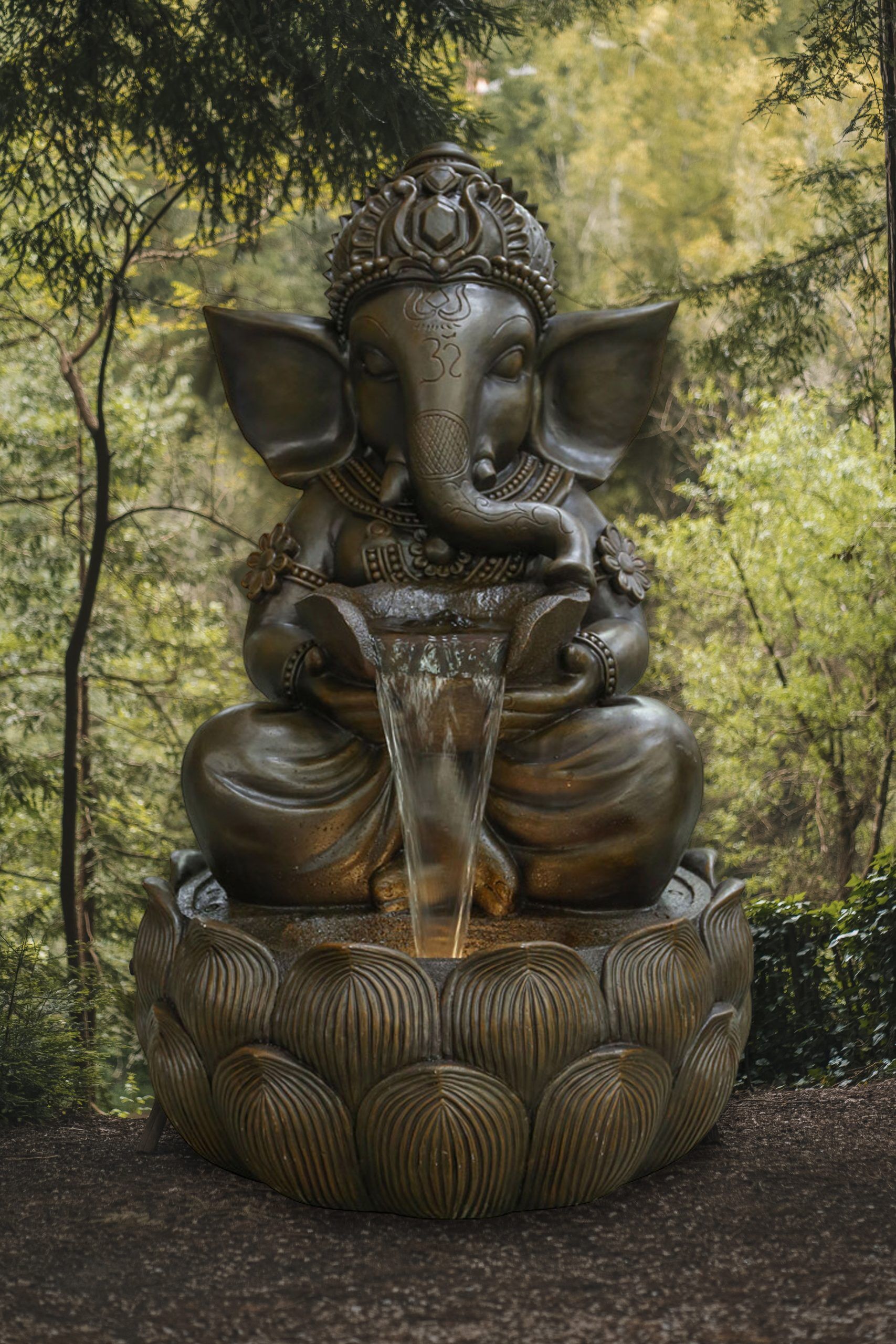 Large Ganesh Elephant God Water Feature Fountain DW208095 - Image 8