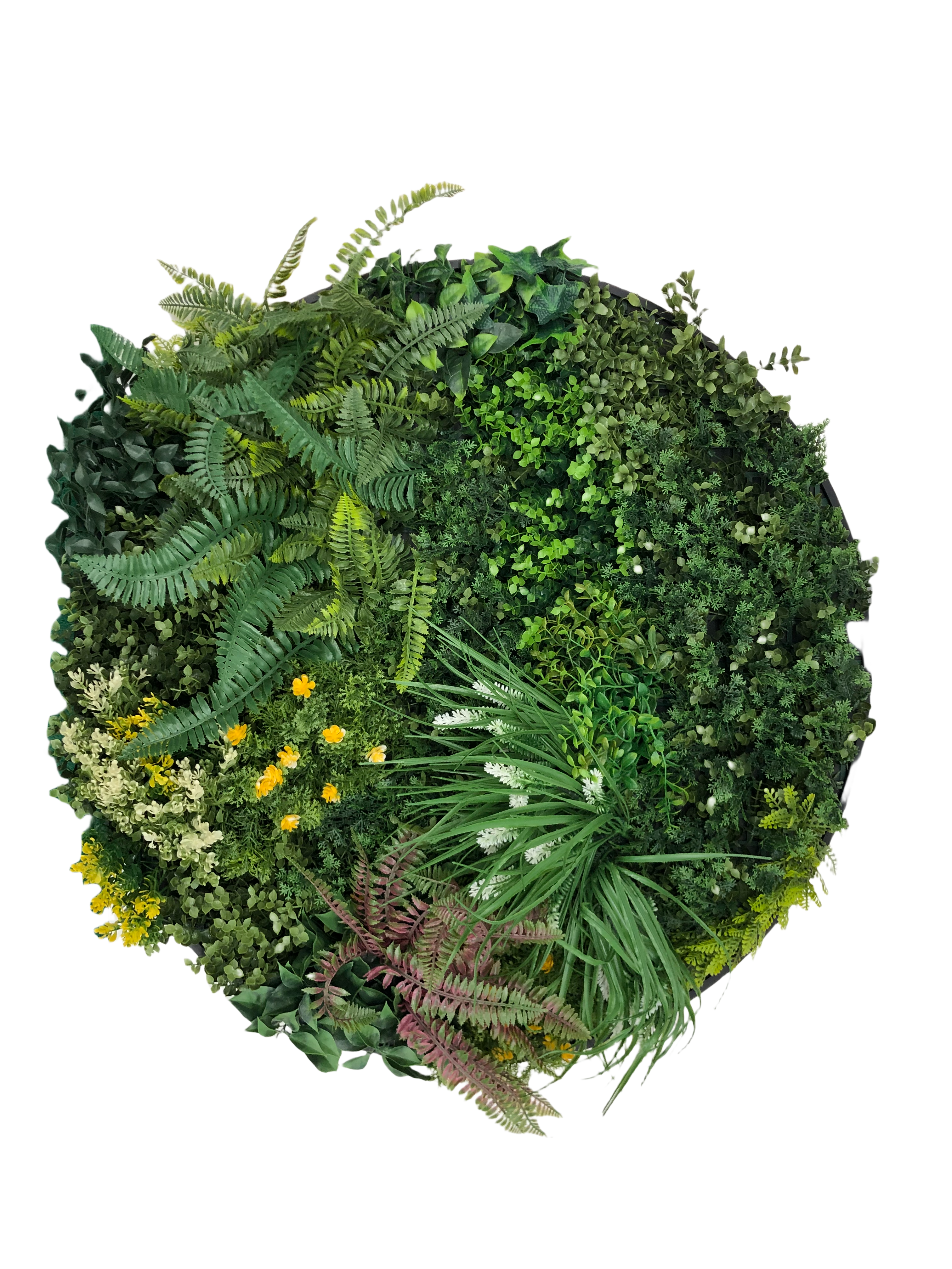 R017-75 Artificial Flower Green Wall Disc UV 75CM