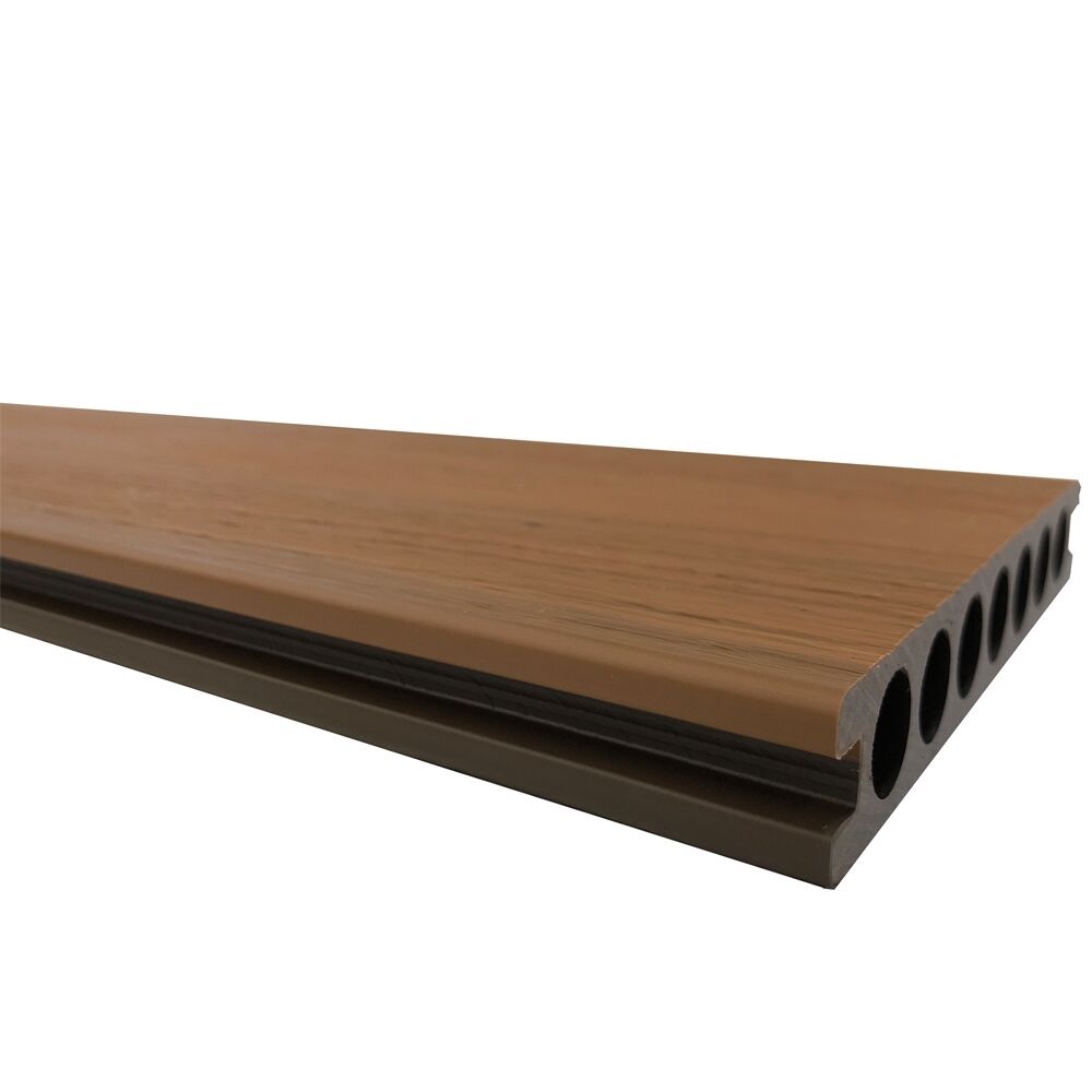 2.2m Composite Hollow Decking Double Side ( Teak / Walnut ) - Image 3