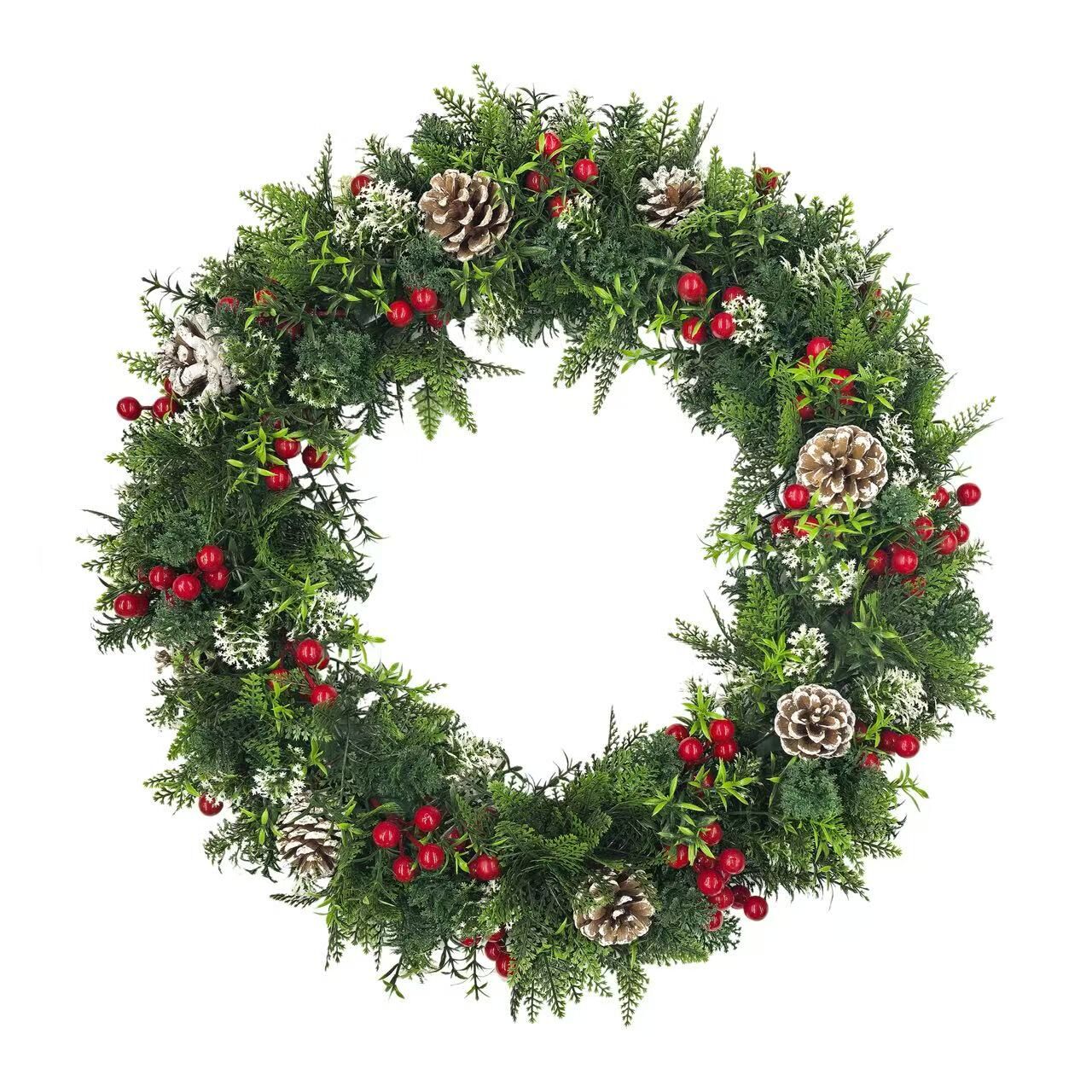 Chrismas Pine Cone Wreath 53cm CCGQ004