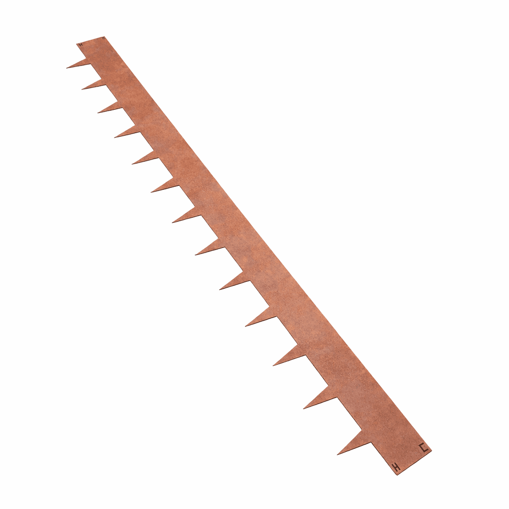 Garden Edging Corten Steel 3M Long 20CM Tall With 15CM Teeth (2mm thick)