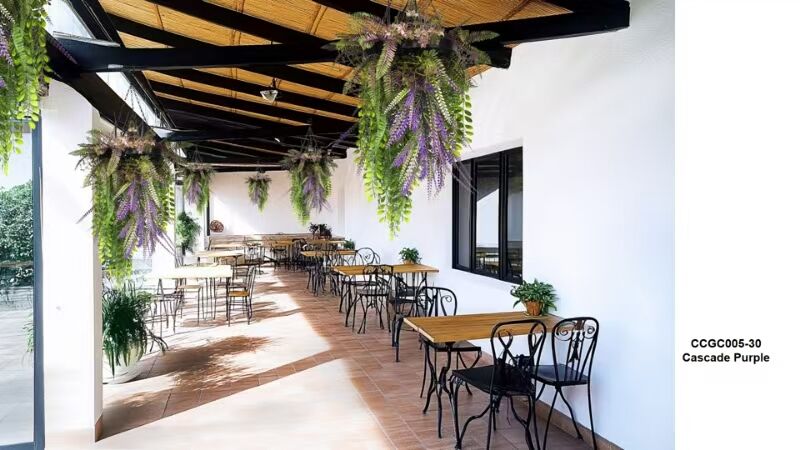 Cascade Purple Artificial Hanging Plants CCGC005 - Image 2